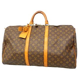 Louis Vuitton Boston Monogram Keepall 55 Marrone