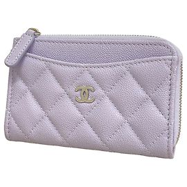 Chanel Matelassé Coin Case in Light Purple Purple