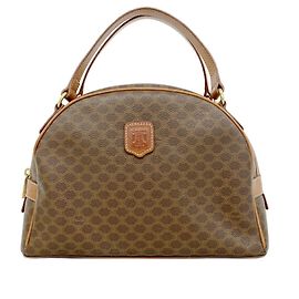 Céline Celine Macadam Brown Handbag Brown