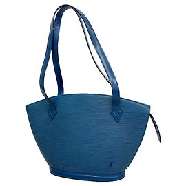 Borsa a tracolla Louis Vuitton Epi Saint Jacques Blu