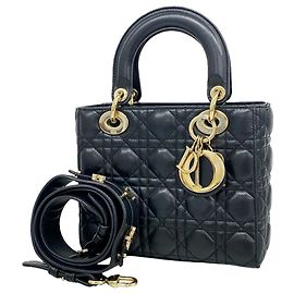 Borsa Christian Dior Cannage Lady Nero