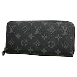 Louis Vuitton Monogram Eclipse Zippy Long Wallet Black