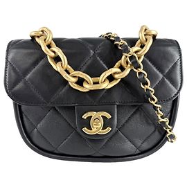 Borsa Matelassé da donna Chanel Nero Bianco