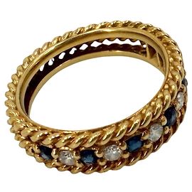 Anillo Twist para mujer Christian Dior Blanco Amarillo