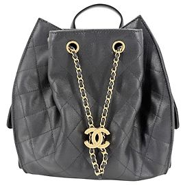 Zaino Matelassé da donna Chanel Nero Bianco