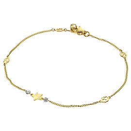 Pulseira Gucci com pingente de estrela entrelaçada e diamantes Outro
