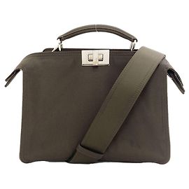 Fendi Peekaboo I.U 2-Way Handbag Khaki