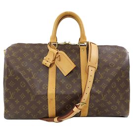 Louis Vuitton Monogram Keepall 45 Bandoulière Boston Bag Monogramme