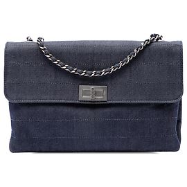 Chanel Blue Chocolate Bar Denim Reissue 2.55 Flap Bleu Autre