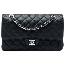 Chanel Black Medium Classic Caviar Double Flap Black
