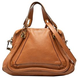 mala Satchel Paraty Chloé em couro castanho Medium Marrom