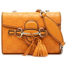 Gucci Mini Guccissima Emily Crossbody Orange Orange