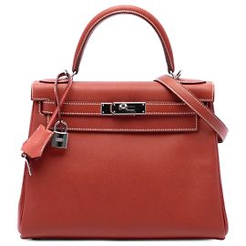 Hermès Red Epsom Kelly II Sellier 28 Rouge Autre