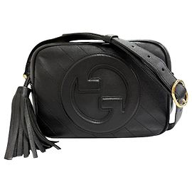 Gucci Blondie Crossbody em couro de bezerro preto Small Preto