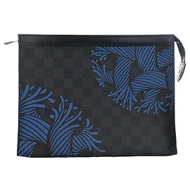 Louis Vuitton Blue Christopher Nemeth Damier Graphite Pochette Voyage Rope MM Blau