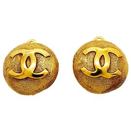 Boucles d'oreilles clips Chanel plaquées or Doré