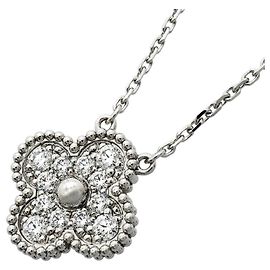 Collier Van Cleef & Arpels Alhambra en or blanc 18K avec diamants Autre