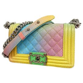 Bolsa de Ombro Chanel Boy Chain Multicor