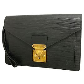 Borsa a pochette Louis Vuitton in pelle Epi Nero