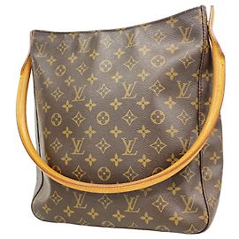 Borsa a tracolla Louis Vuitton Monogram Looping GM Marrone