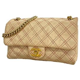 Bolsa de ombro Chanel em couro rosa Rosa