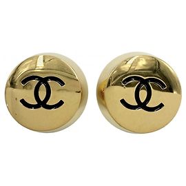 Boucles d'oreilles clips vintage Chanel Doré