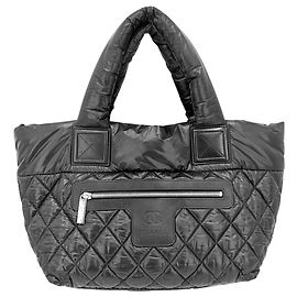 Borsa Tote Reversibile Chanel Coco Cocoon PM da Donna Nero Bianco Bordò