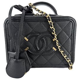 Sac Vanity Chanel Matelassé Noir Noir