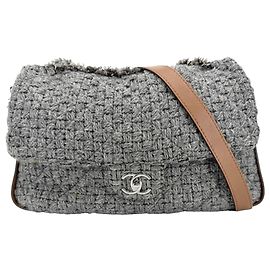 Chanel Women's Handbag Matelassé Shoulder Bag Brown White