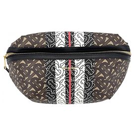 Borsa a tracolla e vita Burberry TB Monogram Marrone Nero Bianco