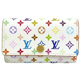 Louis Vuitton Multicles 6 Monogram Key Case White Multiple colors
