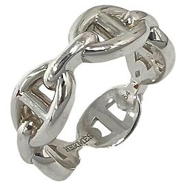 Hermès Hermes Chaine d'Ancre Enchainée PM Ring Silvery