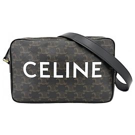 Céline Borsa Messenger Celine da donna, taglia Medium Marrone Nero