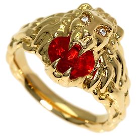 Gucci Lion Head Ring mit Feueropal Andere