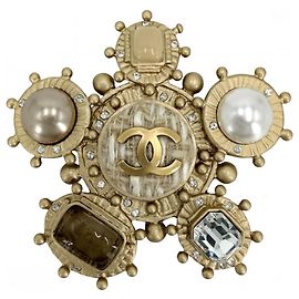Spilla Chanel Coco Mark Bianca e Gialla Bianco Giallo