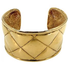 Chanel Vintage Gold Bangle Bracelet Golden