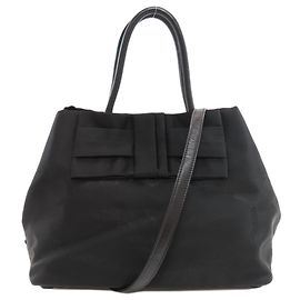 Prada Fiocco 2-Way Handbag Black