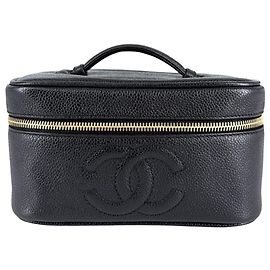 Borsa Vanity Chanel da donna, nera Nero