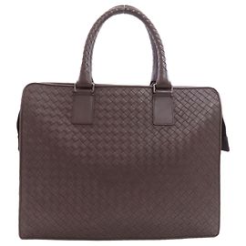 Sac à main Bottega Veneta en cuir Intrecciato Marron