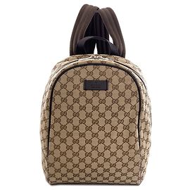 Gucci Canvas Backpack Brown