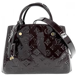 Sac à main Louis Vuitton Monogram Vernis Amarante Montaigne BB Bordeaux