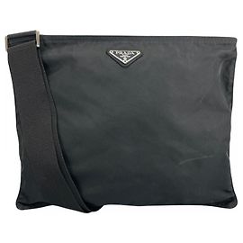 Prada Black Nylon Shoulder Bag Black