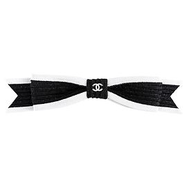 Fermi capelli a nastro Chanel bianco e nero Nero Bianco