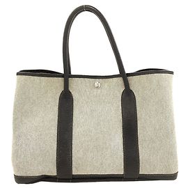 Hermès Saco Tote Hermes Garden Party PM Marrom Preto