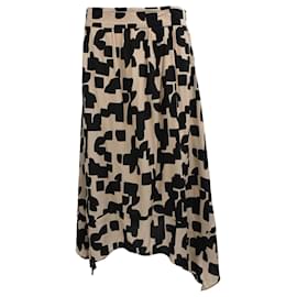 Saia midi estampada Ba&Sh em viscose bege Bege