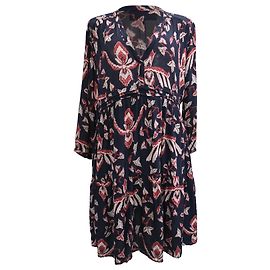 Robe courte Ba&Sh Calix à imprimé feuilles en viscose multicolore Multicolore