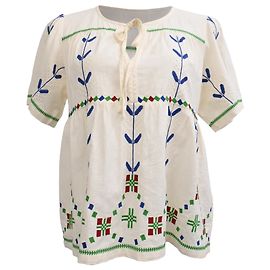 Blusa bordada Ba&Sh Kimber en algodón blanco Blanco Crudo