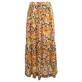 Ba&Sh Diary Midirock mit Blumenprint aus mehrfarbiger Baumwolle Mehrfarben