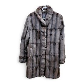 Autre Marque Reversible Russian Petit-Gris Fur Coat Dark brown