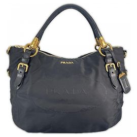 Prada Black Nylon Handbag Black